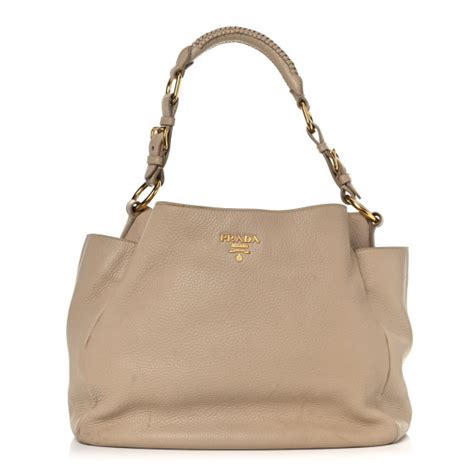 prada vitello daino hobo sabbia